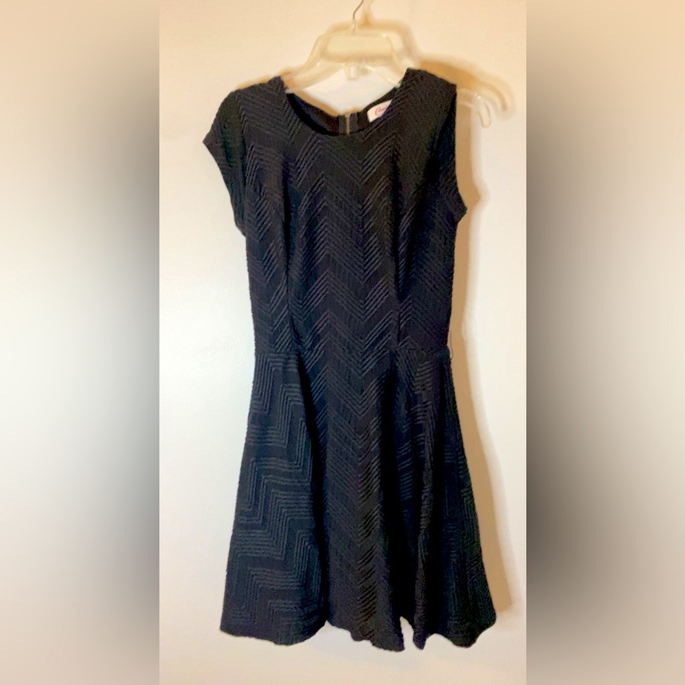Black chevron dress